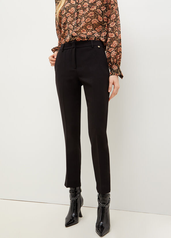 Black Women's Liu Jo Cigarette Pants | IRF-597608