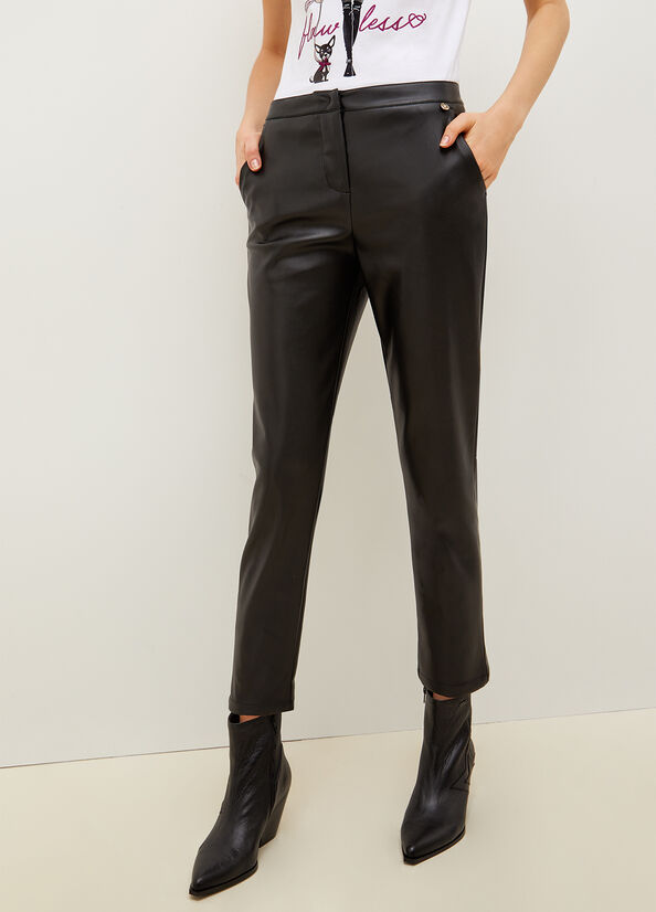 Black Women's Liu Jo Fabric Pants | VCM-762108