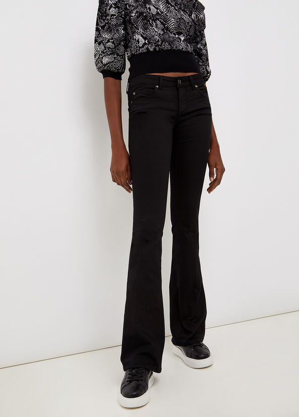 Black Women's Liu Jo Flared Pants | RIH-741836