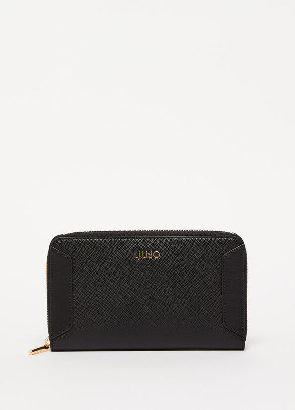 Black Women's Liu Jo Large Eco-Friendly Wallets | ENF-987321