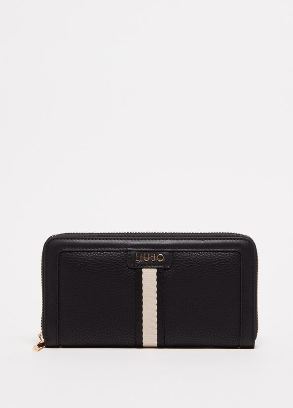 Black Women's Liu Jo Large Eco-Friendly Wallets | GVO-193275