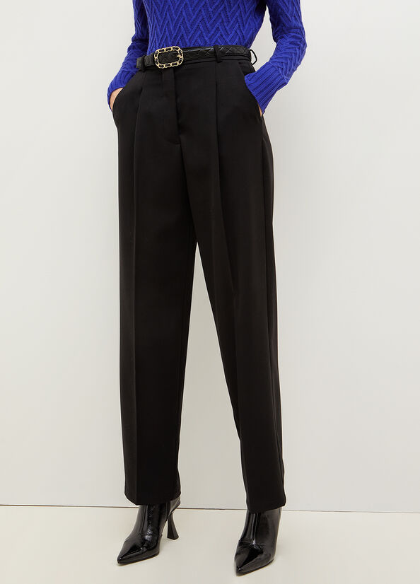 Black Women's Liu Jo Twill Chinos Pants | YZA-910584