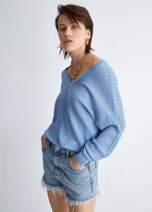 Blue Women's Liu Jo Eco-Friendly Sweaters | DAR-273651