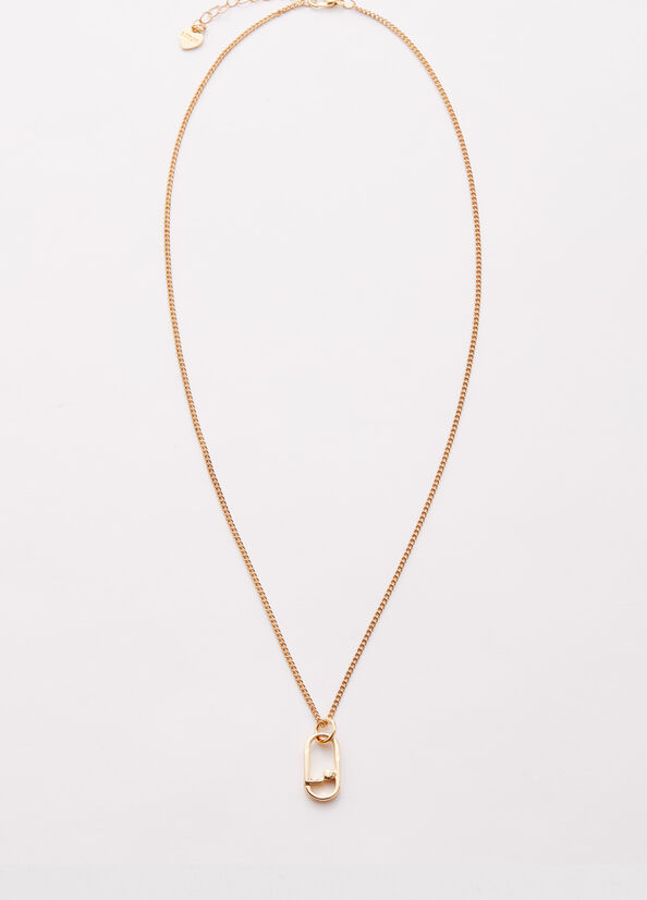 Gold Women's Liu Jo Monogram Charm Necklace Jewelry | WVR-946023