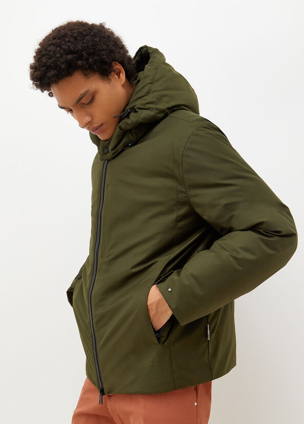 Green Men's Liu Jo Padded With Hood Jackets | JCX-975461