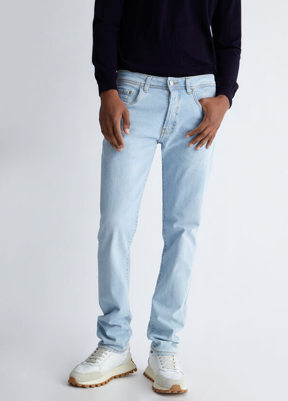 Light Blue Men's Liu Jo Slim Slim-Fit Jeans | NOM-918460