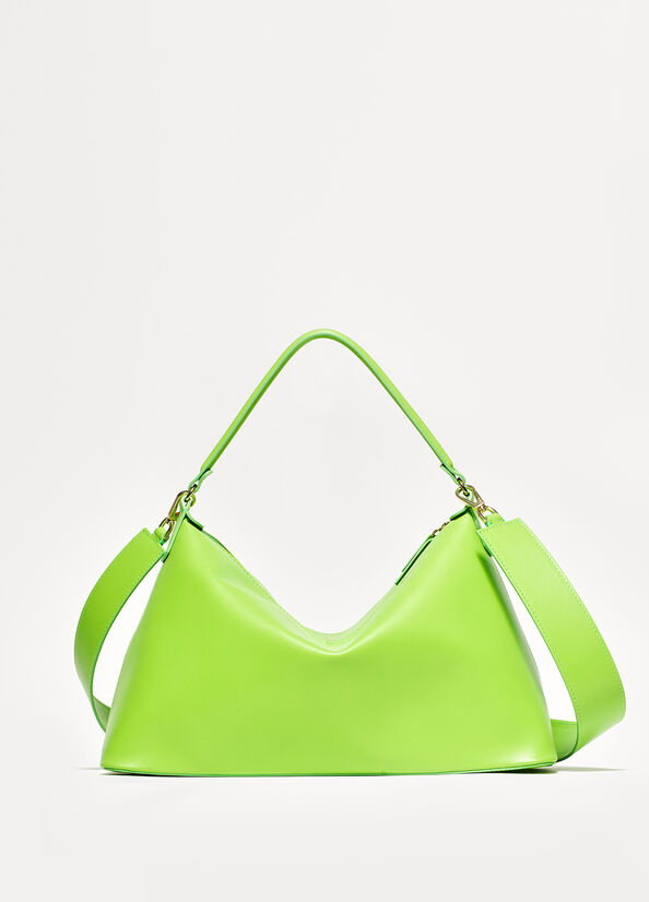 Light Green Women's Liu Jo Genuine Leather Large Hobo Crossbody Bags | WZG-836015