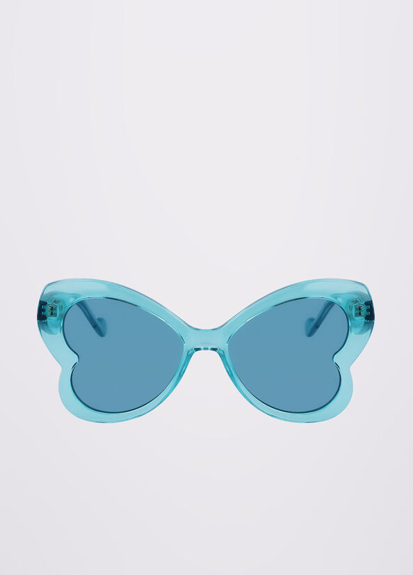 Light Turquoise Women's Liu Jo Butterfly Sunglasses | TFO-014785