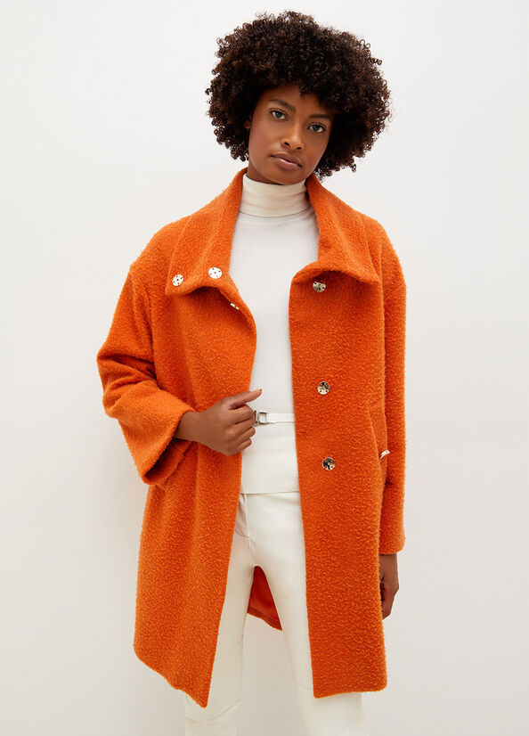 Orange Women's Liu Jo Wool Blend Coats | GQE-146230