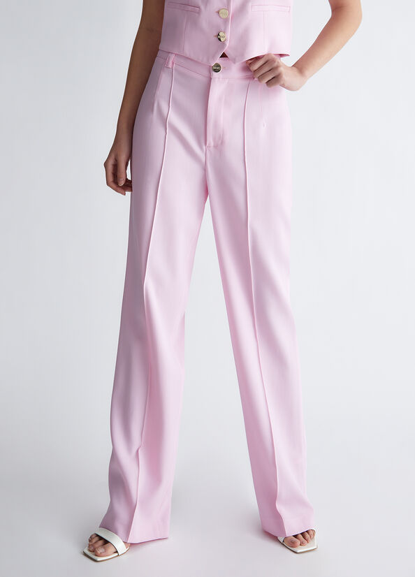 Pink Women's Liu Jo Eco-Friendly Francoise Pants | AJL-930218