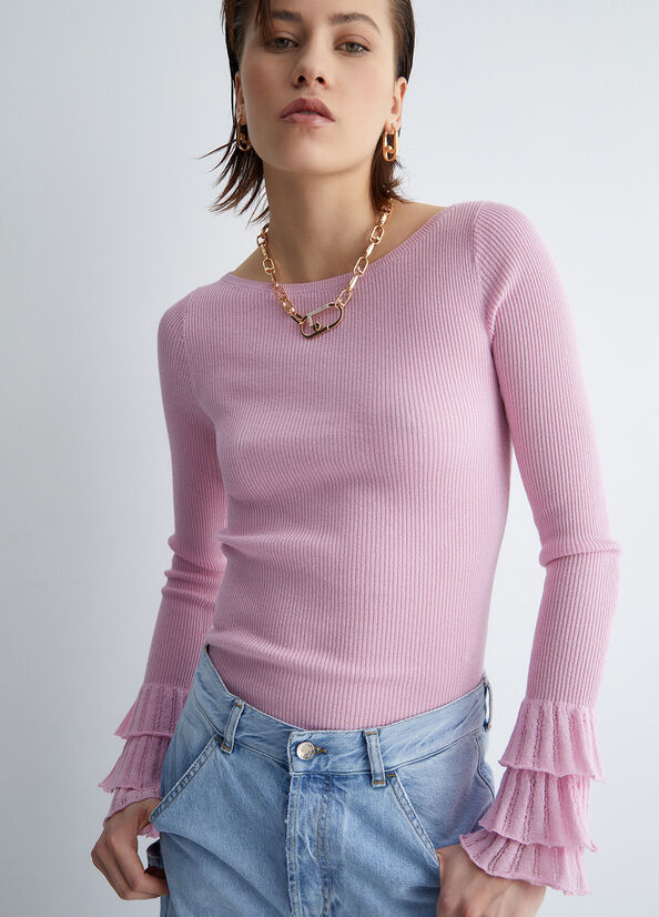 Pink Women's Liu Jo Eco-Friendly Sweaters | HYF-621748