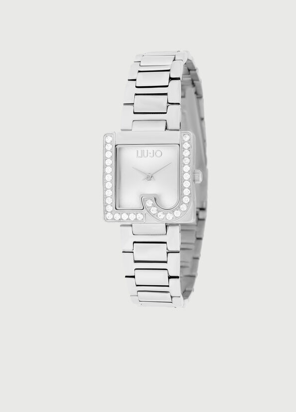 Silver Women's Liu Jo Steel With Logo Watches | KAE-957283