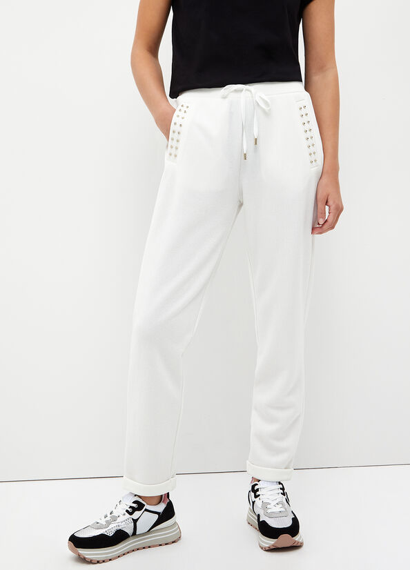 White Women's Liu Jo Eco-Friendly Jogging Pants | GDR-496817