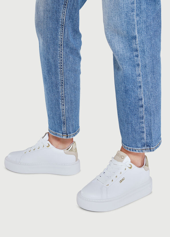 White Women's Liu Jo Platform Sneakers | MPS-783926