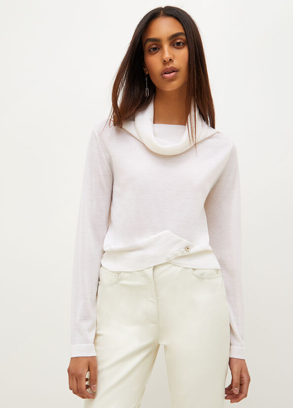 White Women's Liu Jo Wool Sweaters | WPU-216508