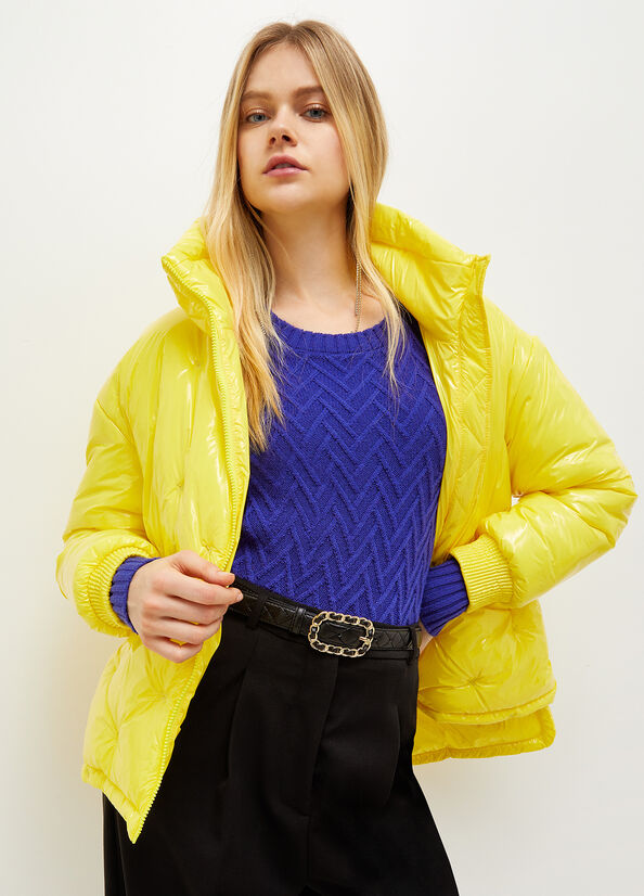 Yellow Women's Liu Jo Quilted Coats | NKX-631928